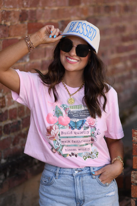 Build Quietly Walk Faithfully Tee