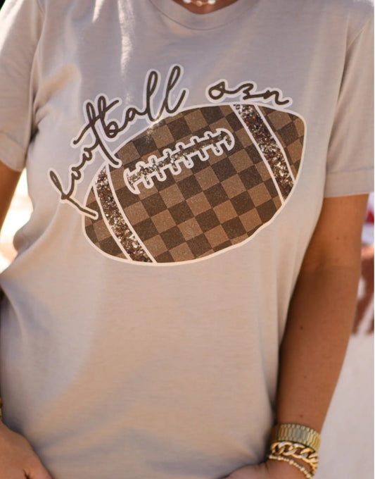 Football Szn Checkered Football Tee