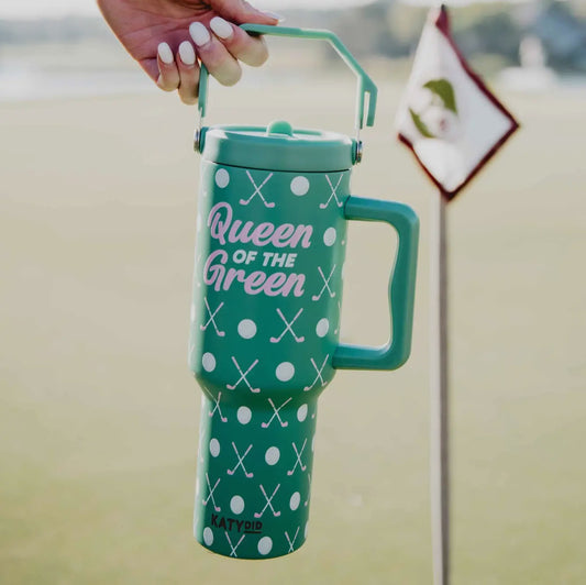 Queen of The Green Golf 38 OZ Tumbler With Handle