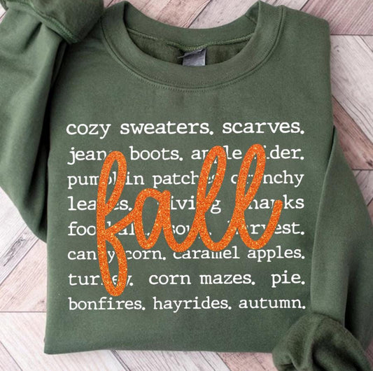 Fall Faux Glitter - Sweatshirt
