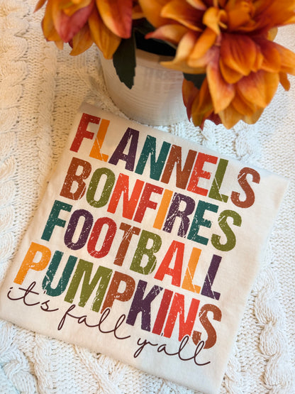 Flannels, bonfires - Tee